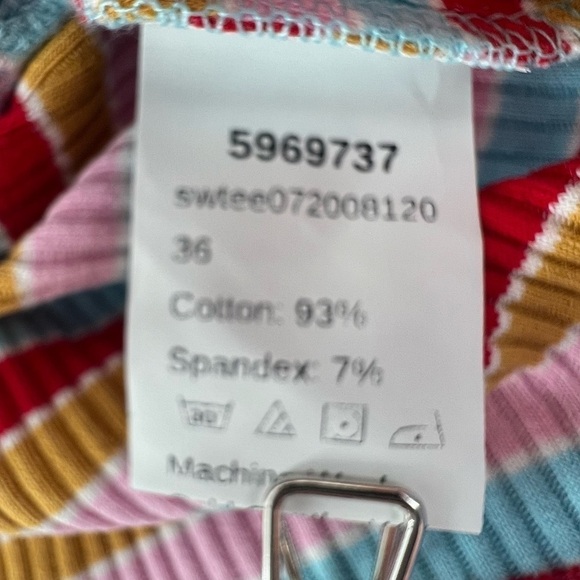 SHEIN Long Sleeve Multi Striped Mock Turtleneck Shirt Size XL Women’s - Picture 5 of 5